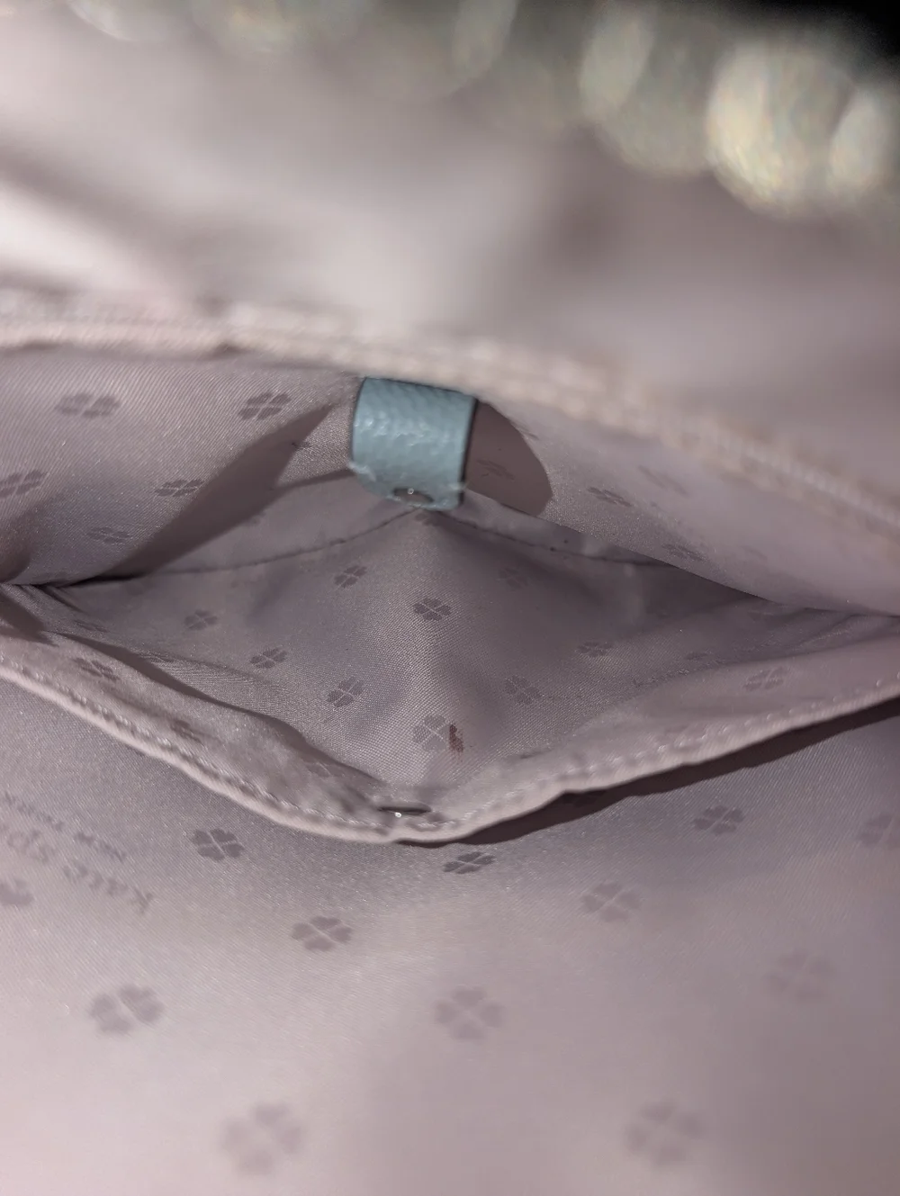 Kate Spade Light Blue Pebbled Leather Tote Purse with Crossbody Strap